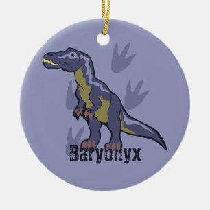 Adorno De Cerámica Baryonyx azul