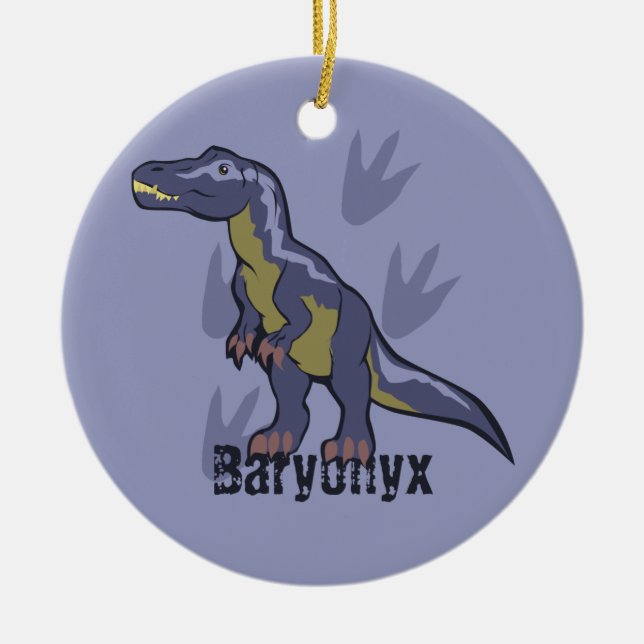 Adorno De Cerámica Baryonyx azul (Frente)