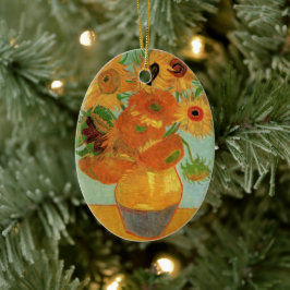 Adorno De Cerámica Base con doce girasoles de Vincent van Gogh