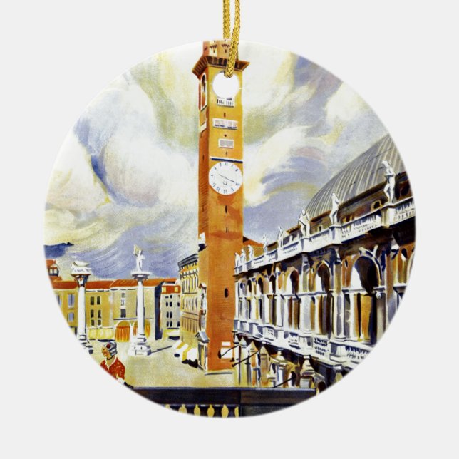 Adorno De Cerámica Basílica Palladiana de Vicenza Italia (Frente)