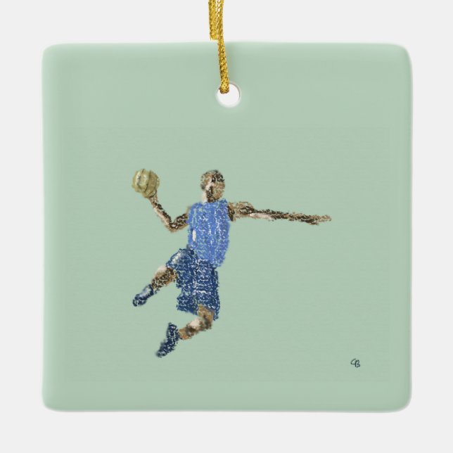 Adorno De Cerámica #Basketball #Jump (Anverso)