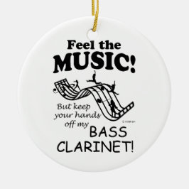 Adorno De Cerámica Bass Clarinet Siente La Música