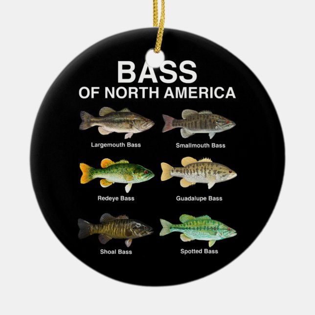 Adorno De Cerámica Bass De Norteamérica Ama La Pesca (Frente)