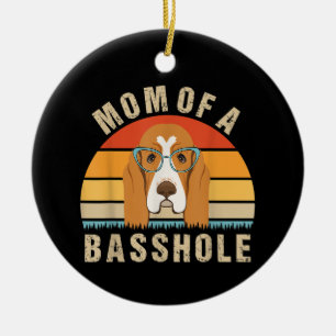 Adorno De Cerámica Basset Hound Femenino Presenta Mamá Divertida De U