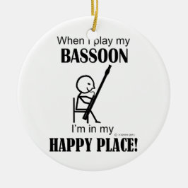 Adorno De Cerámica Bassoon Happy Place