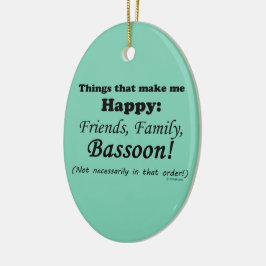 Adorno De Cerámica Bassoon me hace feliz