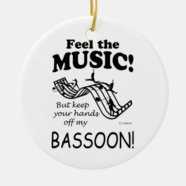 Adorno De Cerámica Bassoon Siente La Música (Frente)