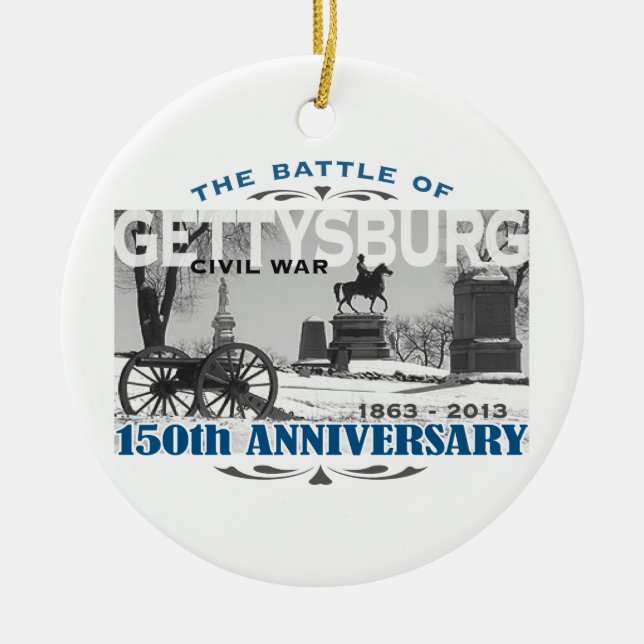 Adorno De Cerámica Batalla de Gettysburg 150 años (Frente)