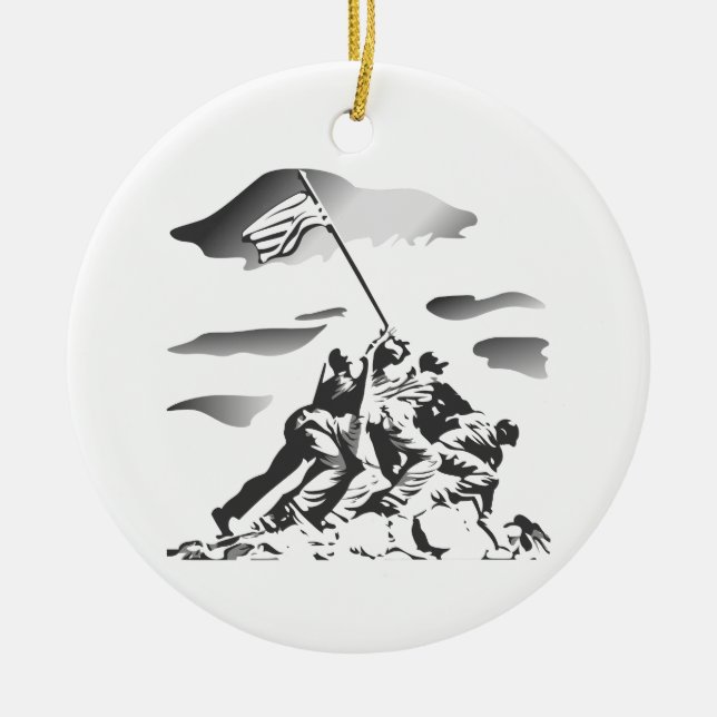 Adorno De Cerámica Batalla de Iwo Jima (Frente)