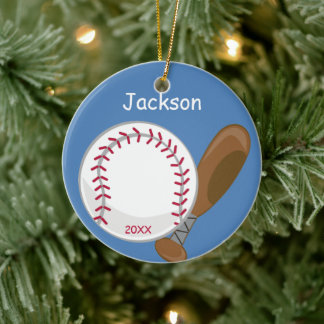 Adorno De Cerámica Bate y béisbol personalizados para niños
