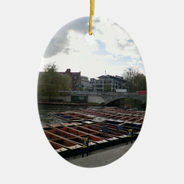 Adorno De Cerámica Bateas en la leva del río en Cambridge (Frente)