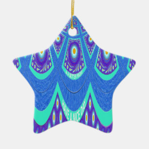 Adorno De Cerámica batik azul