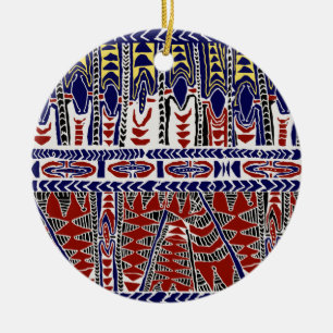 Adorno De Cerámica Batik de Samoa de los Mares del Sur