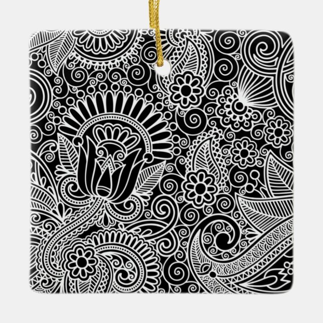 Adorno De Cerámica Batik Motif (Anverso)