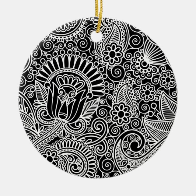 Adorno De Cerámica Batik Motif (Frente)