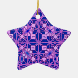 Adorno De Cerámica Batik tribal - tonos morados