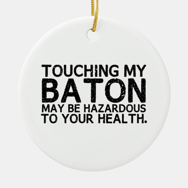 Adorno De Cerámica Baton Hazard Drum Mayor Banda de Marcha (Frente)