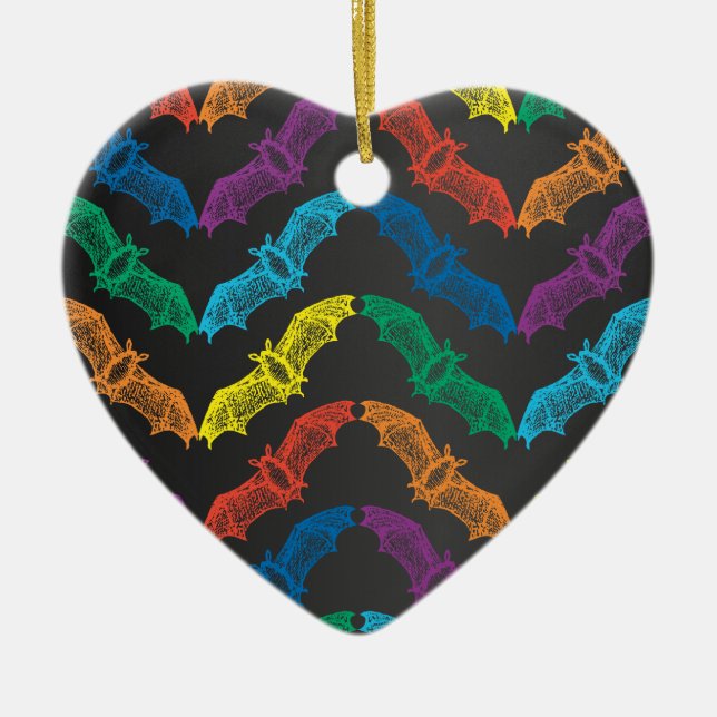 Adorno De Cerámica Bats Ornament (Frente)