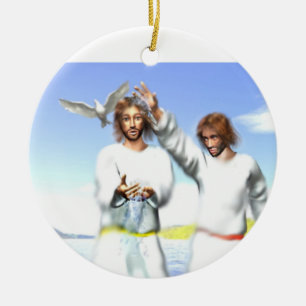 Adorno De Cerámica Bautismo de Cristo