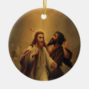 Adorno De Cerámica Bautismo de Jesucristo