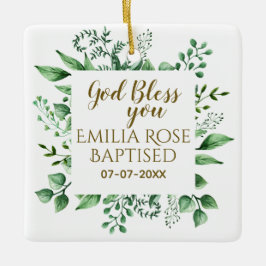 Adorno De Cerámica Bautismo personalizado Regalo Dios bendiga tu nomb