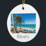 Adorno De Cerámica Bavaro Beach Caribe República Dominicana Souvenir<br><div class="desc">Playa Bávaro con palmera Punta Cana en el Caribe, en la República Dominicana, un recuerdo de las vacaciones en la playa. Playa Bávaro con palmeras en el recuerdo de República Dominicana para el océano y la playa. Bávaro Beach Lifestyle para mochileros y viajes caribeños. Bavaro Beach en un recuerdo de...</div>