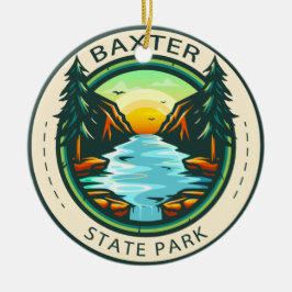 Adorno De Cerámica Baxter State Park Maine Badge