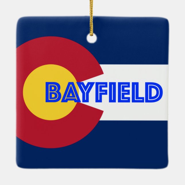 Adorno De Cerámica Bayfield Colorado (Reverso)