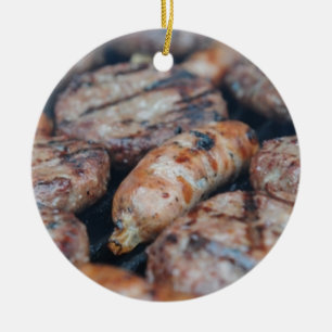 Adorno De Cerámica BBQ Sausages