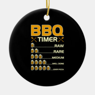 Adorno De Cerámica BBQ Timer Grilling Beer