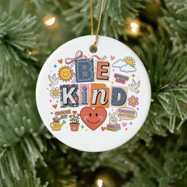 Adorno De Cerámica Be Kind - Kindness Matters (Árbol)