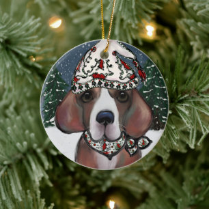 Adorno De Cerámica Beagle