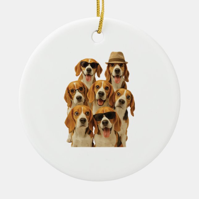 Adorno De Cerámica Beagle (Frente)
