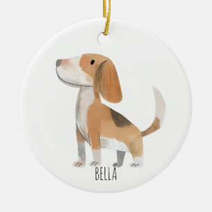 Adorno De Cerámica Beagle Dog