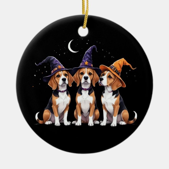 Adorno De Cerámica Beagle Halloween Spookan Dog Halloween Costume (Frente)