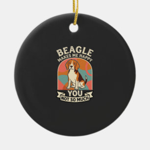 Adorno De Cerámica Beagle Me Hace Feliz Tú No Tanto Perro