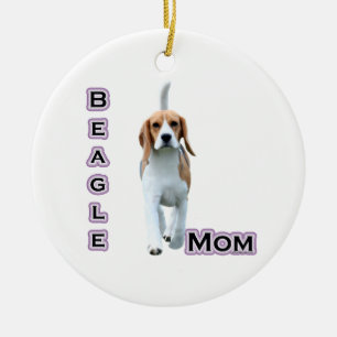 Adorno De Cerámica Beagle Mom 4 - Keychain