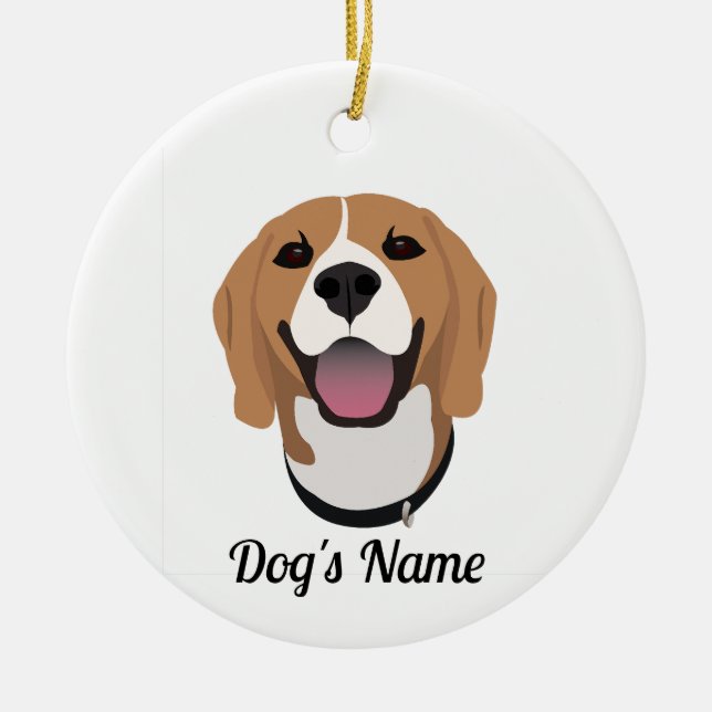 Adorno De Cerámica Beagle Ornament (Frente)