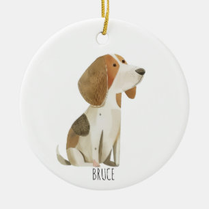 Adorno De Cerámica Beagle Ornament