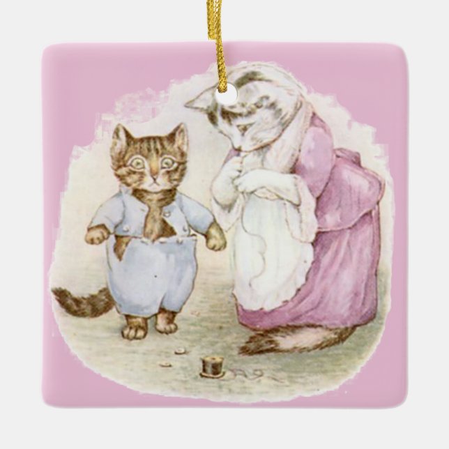 Adorno De Cerámica Beatrix Potter Tom Kitten Jemima Puddle Duck (Anverso)