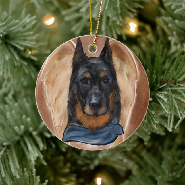 Adorno De Cerámica Beauceron (Árbol)