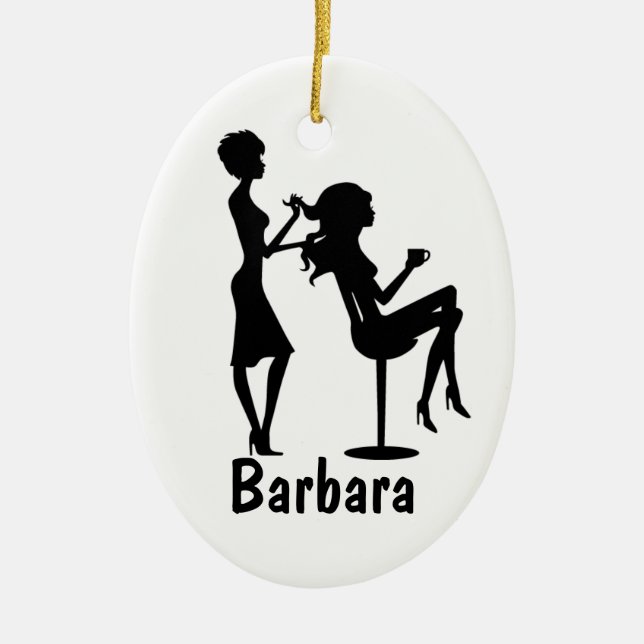 Adorno De Cerámica Beautician personalizado (Frente)