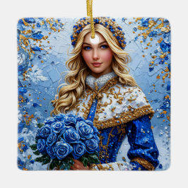 Adorno De Cerámica Beautiful Snow Maiden