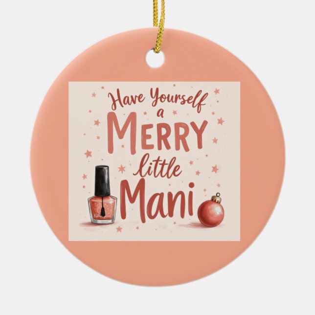 Adorno De Cerámica  Beautiful tree bauble for any manicure Lover (Frente)