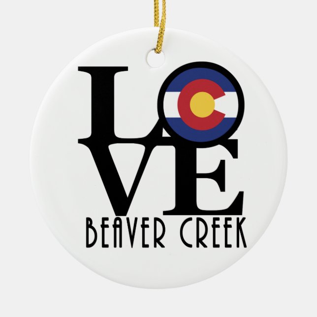 Adorno De Cerámica Beaver Creek CO del AMOR (Frente)