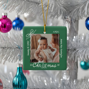 Adorno De Cerámica Bebé 1 Navidades Mano mínima de la mano de la mano