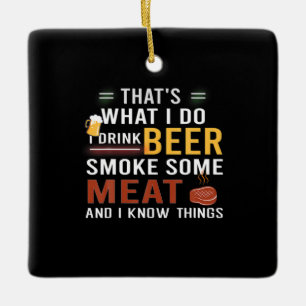 Adorno De Cerámica Bebe Bebe Bebe Cerveza Humo Carne Cumpleaños