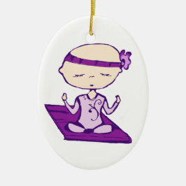 Adorno De Cerámica Bebé de la yoga