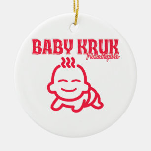 Adorno De Cerámica Bebé Divertido Kruk Philadelphia Premium