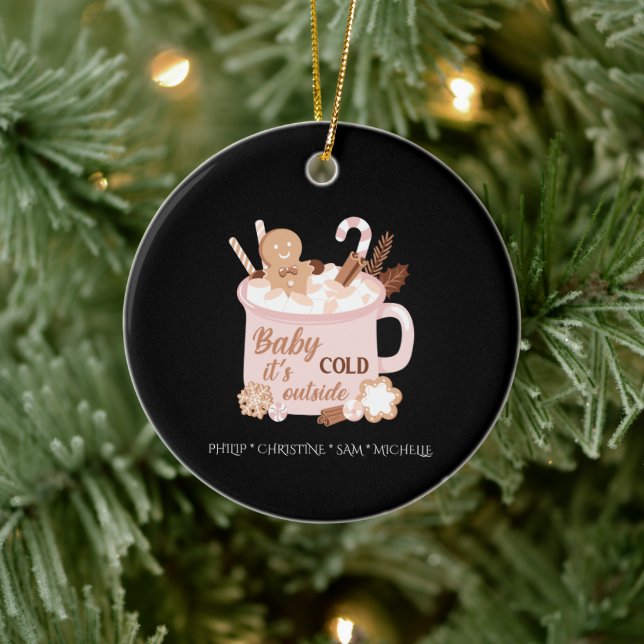 Adorno De Cerámica Bebé hace frío afuera (Árbol)